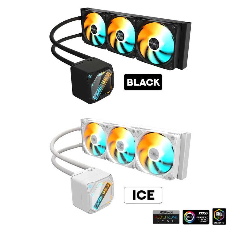 Gigabyte Gaming 360 CPU Liquid Cooler (Black, Ice)