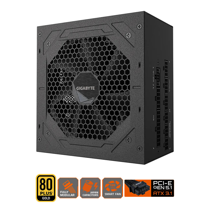 Gigabyte UD1000GM PG5 V2 1000W ATX 3.1 PCIe Gen 5.1 80+ Gold Modular Power Supply