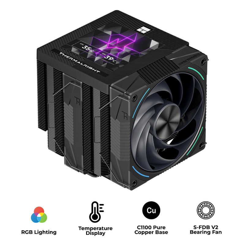 Thermalright Phantom Spirit 120 Vision Evo Dual Tower CPU Air Cooler (Black)