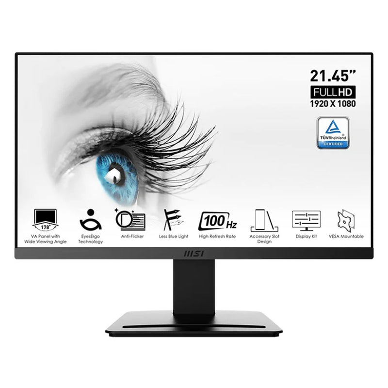 MSI Pro MP223 21.45" FHD 100Hz 1ms Business & Productivity Monitor (Black)