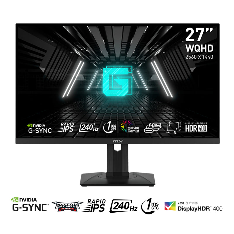 MSI G274QPX WQHD 27" Rapid IPS 240hz 1ms GTG G-Sync (2560x1440) Esports Gaming Monitor