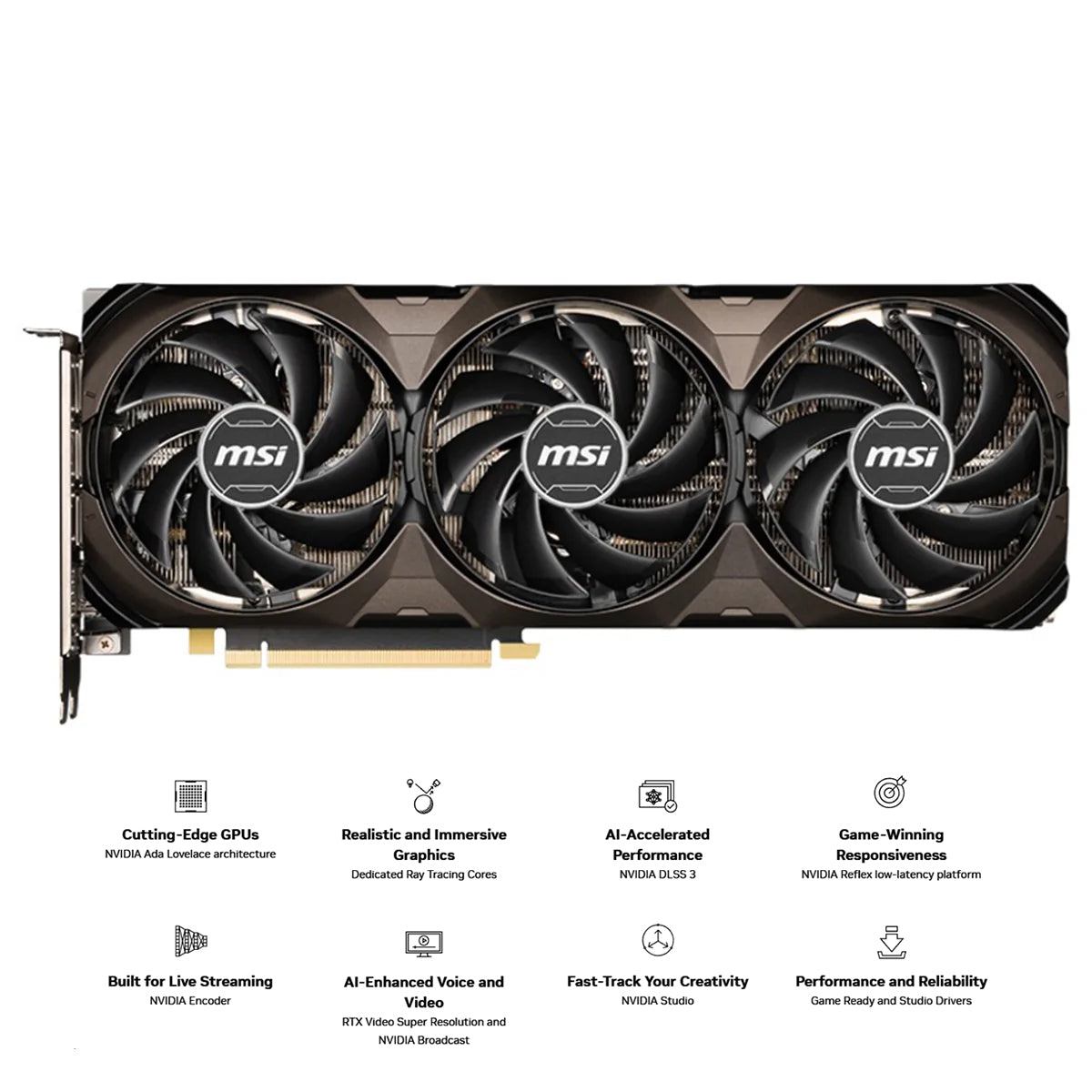 MSI Geforce RTX 4070 Ti Super 16G Shadow 3X OC Graphics Card