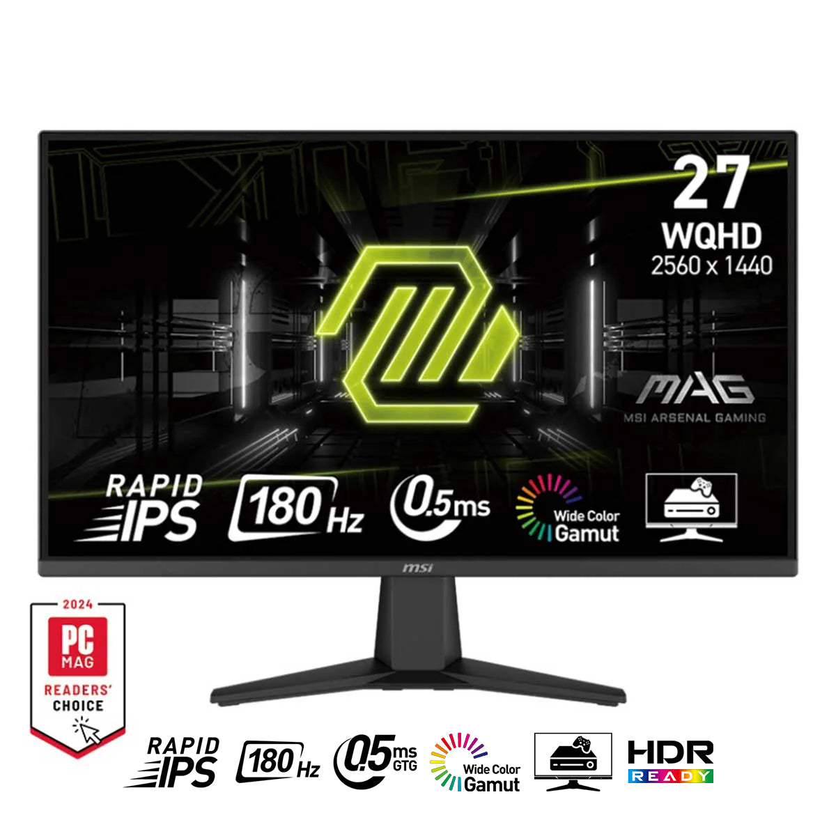MSI MAG 275QF 27" WQHD (2560x1440) 180Hz 0.5ms GTG Rapid IPS Flat Gaming Monitor