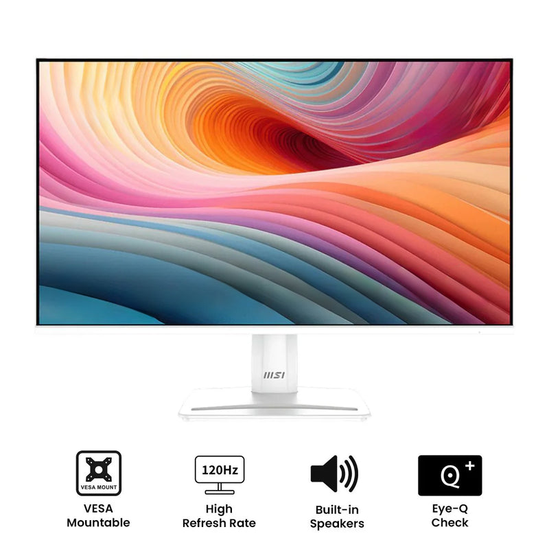 MSI Pro MP251W E2 24.5" FHD (1920x1080) 120Hz 1ms (MPRT) / 4ms (GTG) IPS Business Productivity Monitor With Tilt Adjustment (White)