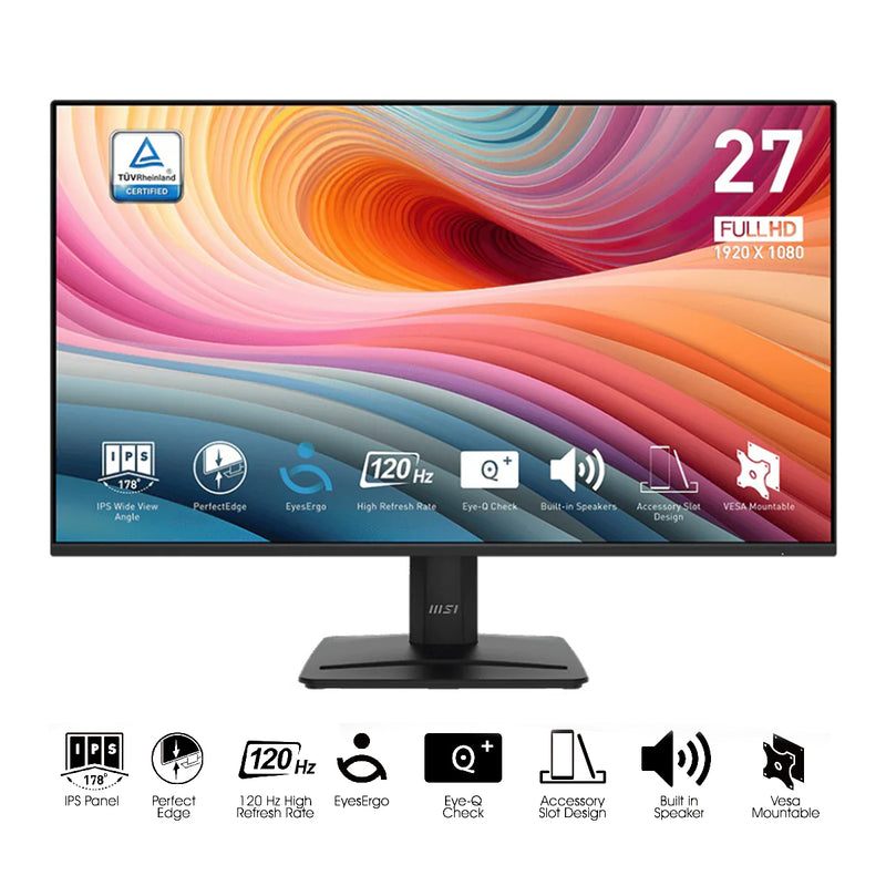 MSI Pro MP275 E2 27" FHD (1920x1080) 120Hz 1ms (MPRT) / 4ms (GTG) IPS Business & Productivity Monitor