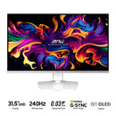 MSI MPG 321URXW QD-OLED 31.5" UHD (3840X2160) 240HZ 0.03 (GTG) G-Sync Compatible Gaming Monitor (White)