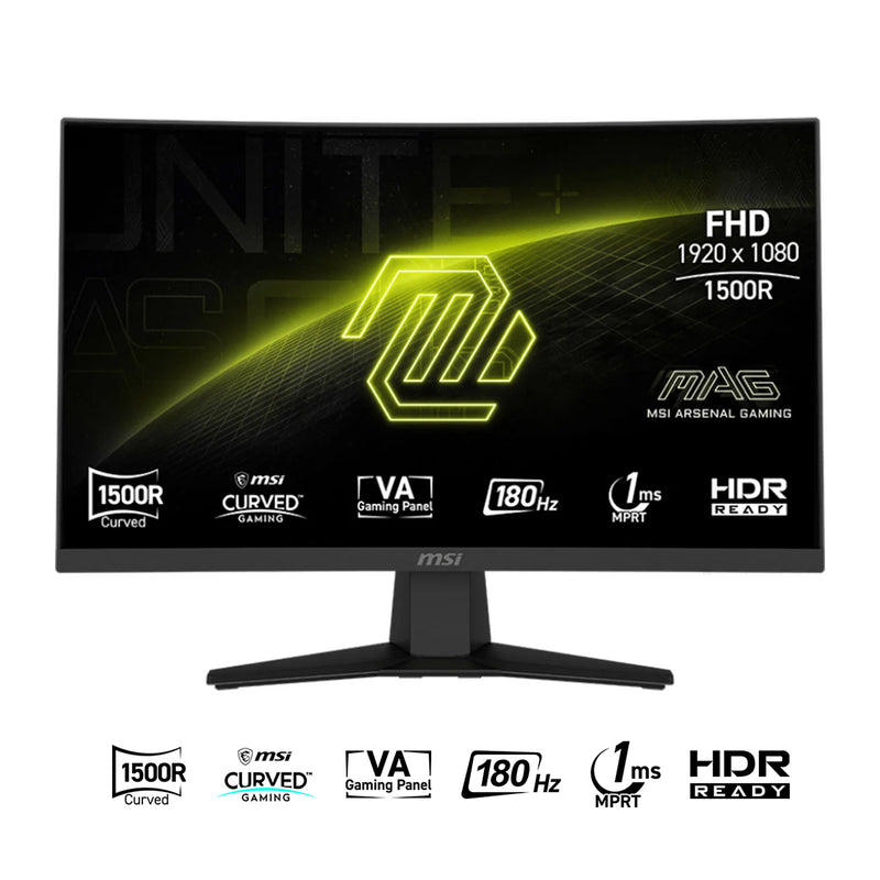 MSI MAG 244C 23.6" FHD (1920x1080) 180Hz 1ms MPRT VA Adaptive Sync Curved Gaming Monitor