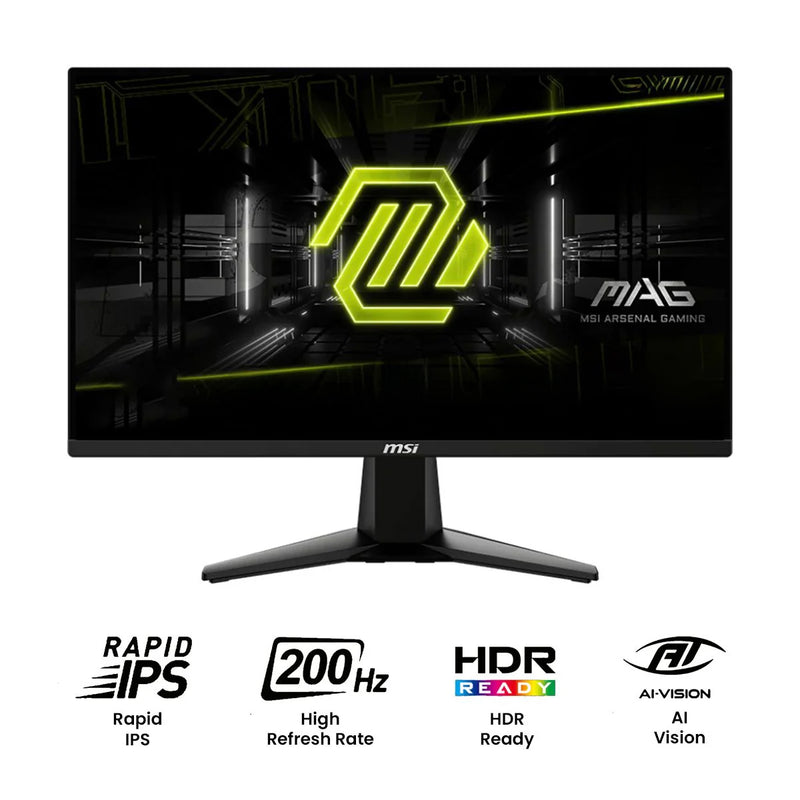 MSI MAG 255F E20 24.5" (1920x1080) 200Hz 0.5ms GtG Rapid IPS Gaming Monitor With Tilt Adjustment