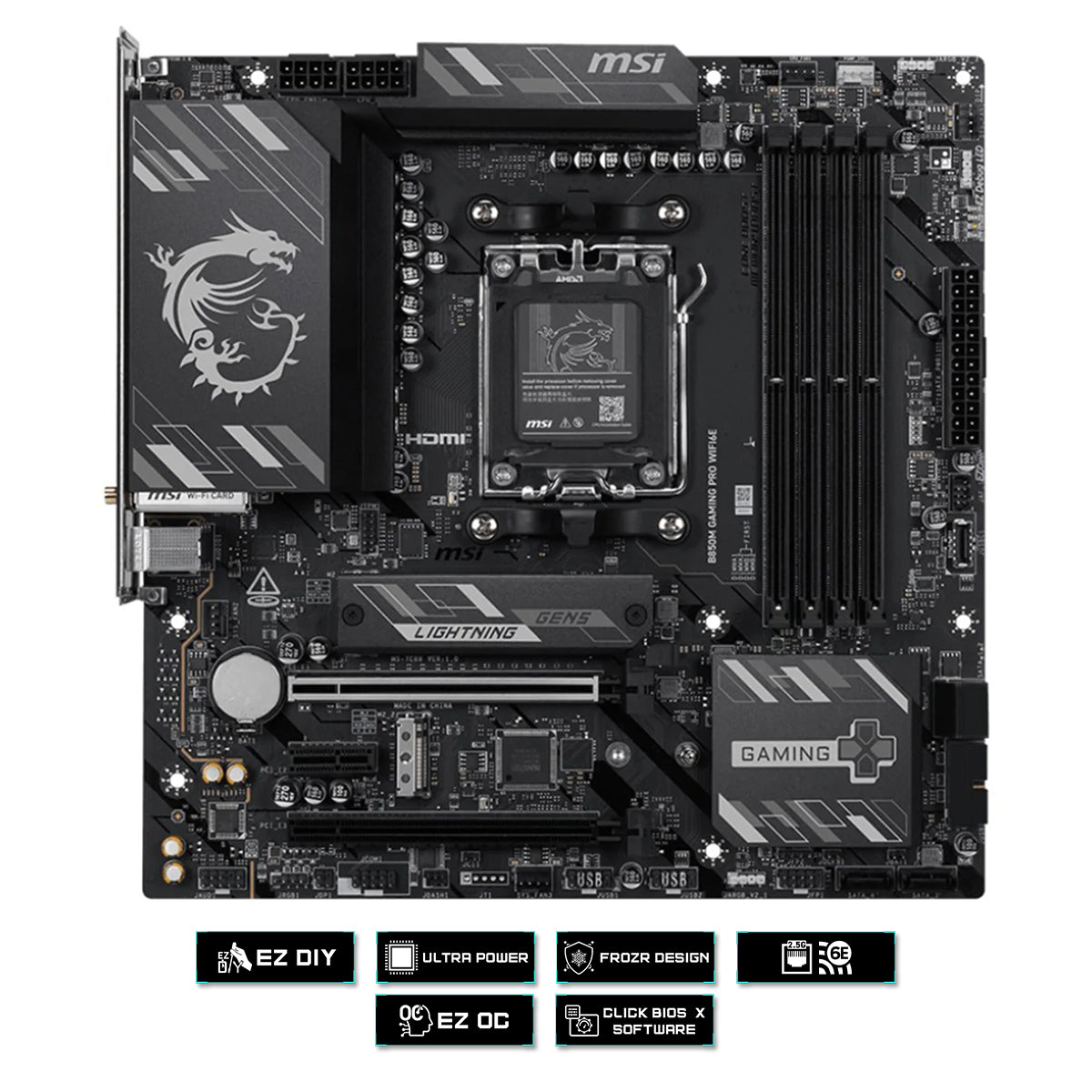 MSI B850M Gaming Pro WiFi6E DDR5 AMD Motherboard