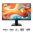 MSI Pro MP251 E14L 24.5" FHD (1920x1080) 144Hz 1ms (MPRT) / 4ms (GtG) IPS Adaptive-Sync Business Productivity Monitor with Tilt Adjustment