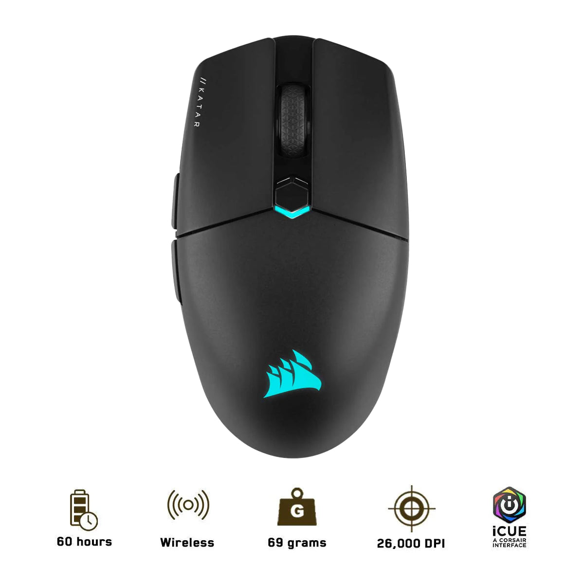 Corsair Katar Elite Slipstream Wireless Gaming Mouse (Black)