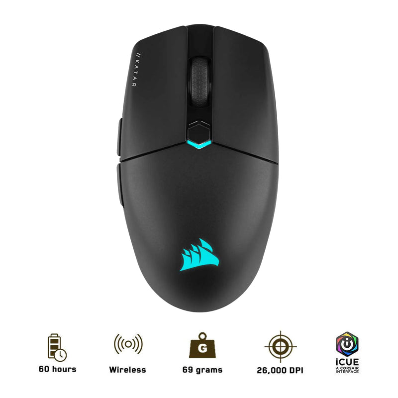 Corsair Katar Elite Slipstream Wireless Gaming Mouse (Black)