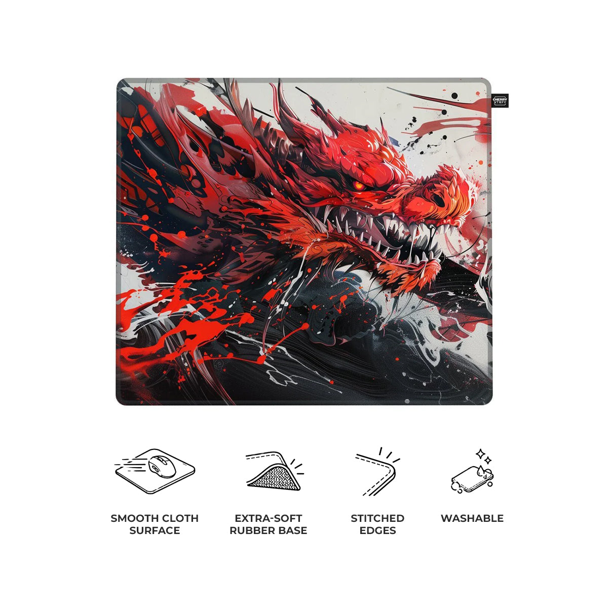 Cherry XTRFY GP6 Large Cloth Gaming Mouse Pad (460x400x4mm) (Hydrus Red) (JA-G0554)
