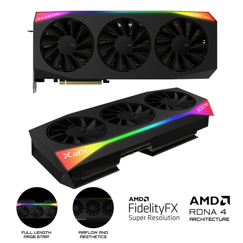 Spectrum Rx 9098 XFX Mercury AMD Radeon RX 9070 XT OC Gaming Ed. with RGB 16GB GDDR6 ...