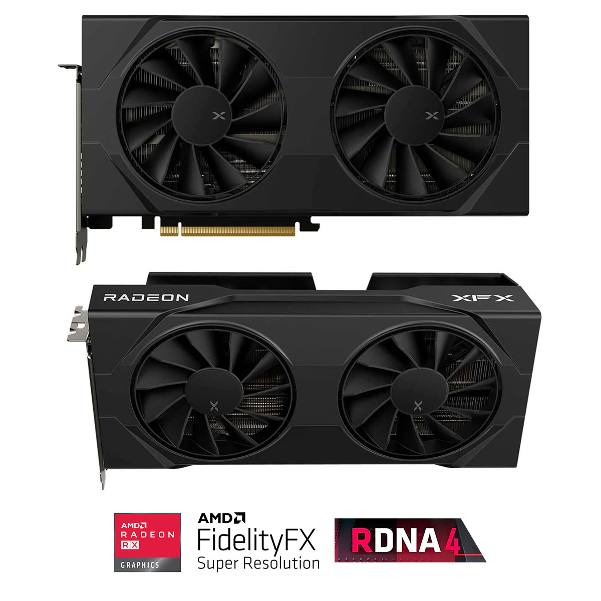 XFX Swift AMD Radeon RX 9060 XT OC Gaming Ed. 16GB GDDR6 Graphics Card (Black) (RX-96TSW16BQ)