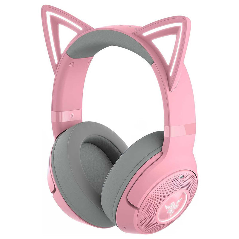 Razer Kraken Kitty V2 BT Wireless Bluetooth RGB Headset w/ Kitty Ears (Quartz)