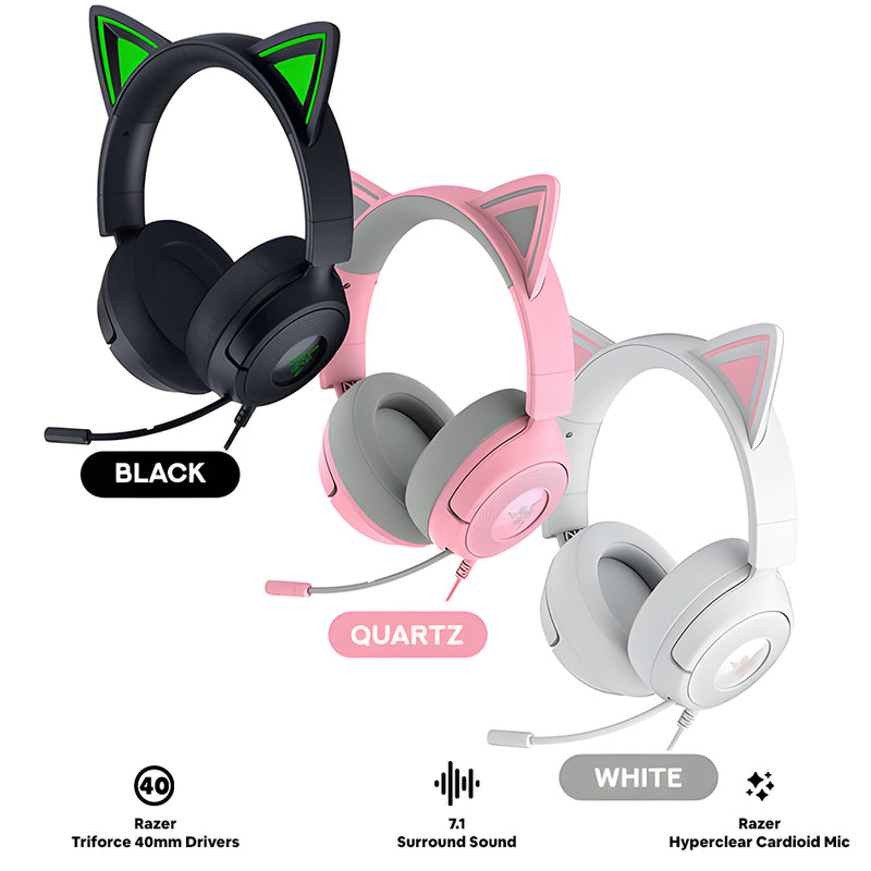 Razer Kraken Kitty V3 X Wired Kitty Headset for Gaming