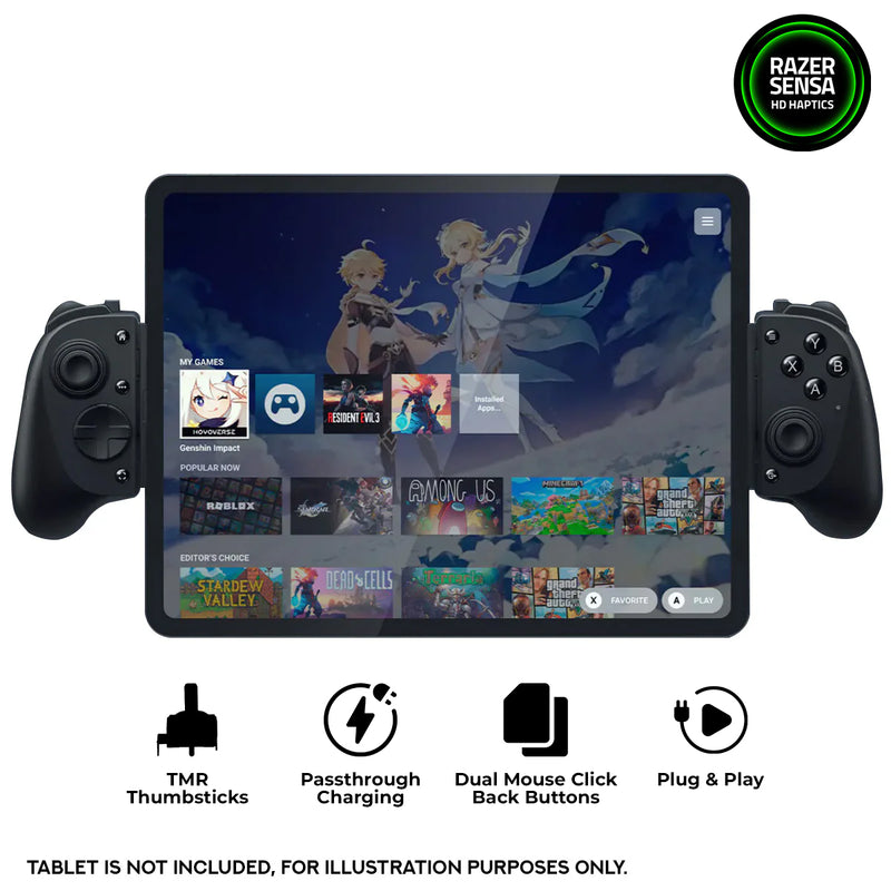 Razer Kishi V3 Pro XL USB-C Gaming Controller for Full-Sized iPad & Android Tablets