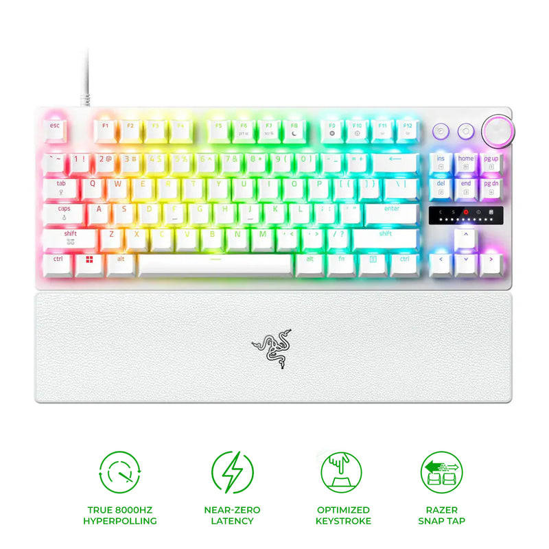 Razer Huntsman V3 Pro Tenkeyless 8KHz Analog Optical Esports Keyboard (White)