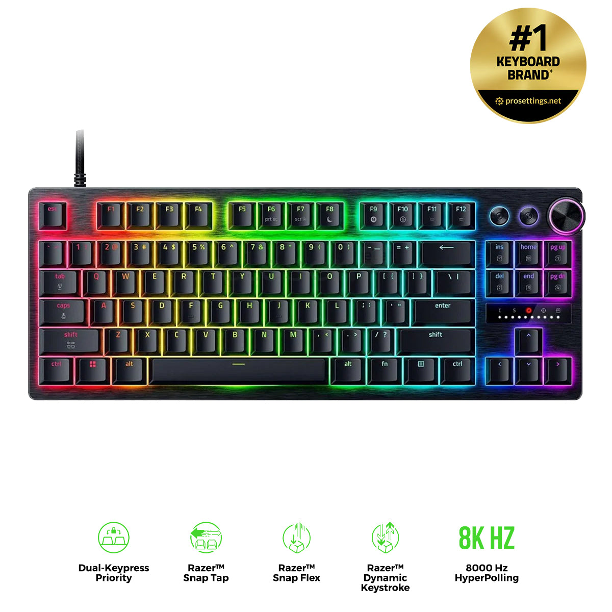 Razer Huntsman V3 Pro Low-Profile Tenkeyless 8KHz Analog Optical Esports Keyboard