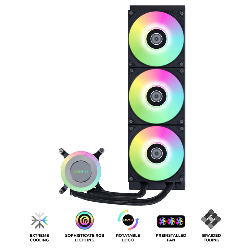 Lian Li Galahad II Lite 360mm RGB Fans Closed Loop AIO CPU Cooler (Black) (GA2L36RB)