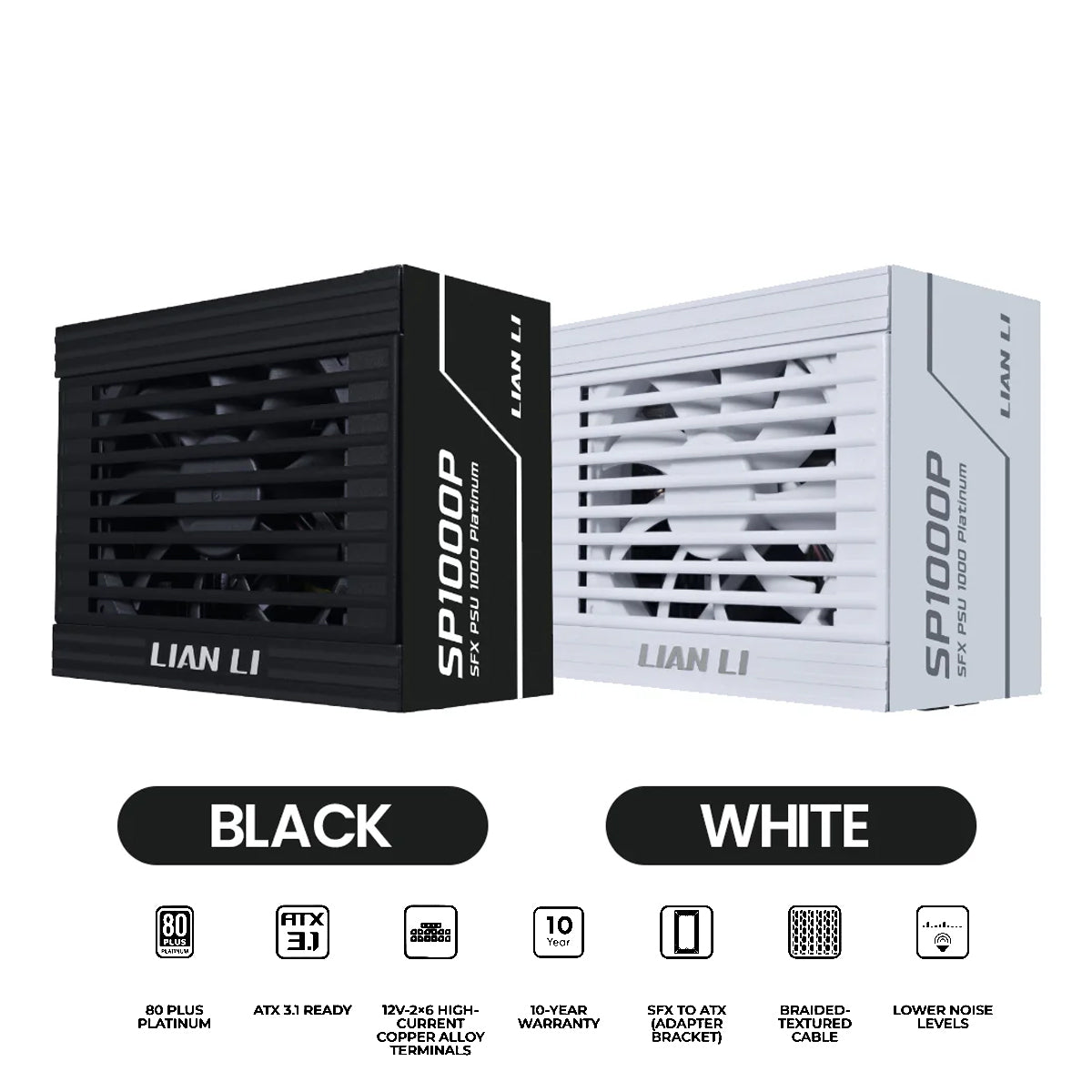 Lian Li SP01000P SFX 1000W 80+ Platinum ATX 3.1 Fully-Modular Power Supply