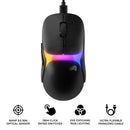 Glorious Model O3 Ultralight RGB Wired Gaming Mouse (Black) (GLO-O3-W-BLK)