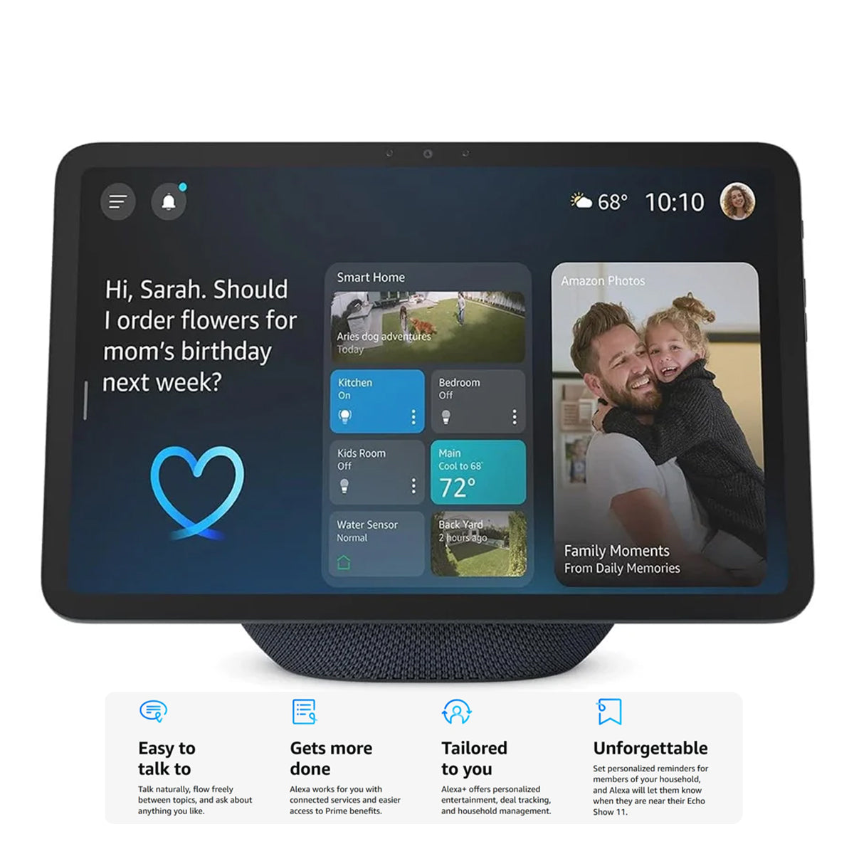 Amazon Echo Show 11 HD Smart Display with Alexa (Black)