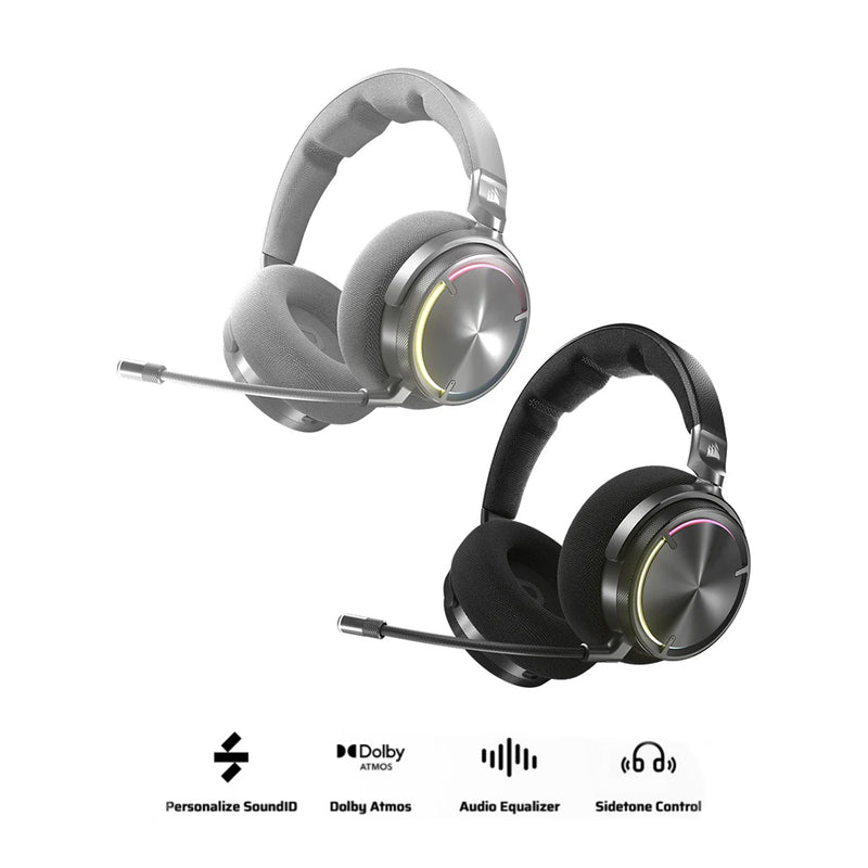 Corsair Virtuoso Max Wireless High-Fidelity Gaming Headset (Silver, Carbon)