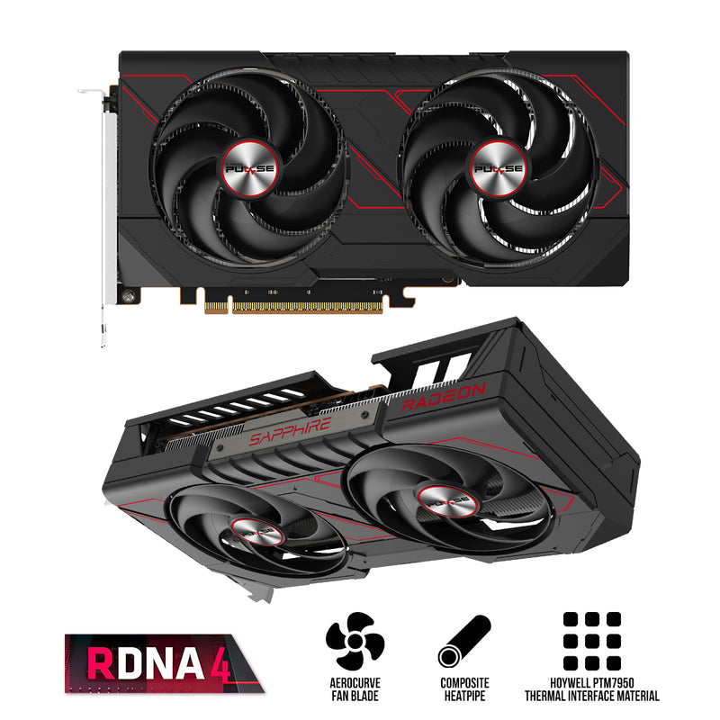 Sapphire Pulse AMD Radeon RX 9060 XT Gaming OC 8GB GDDR6 Graphics Card