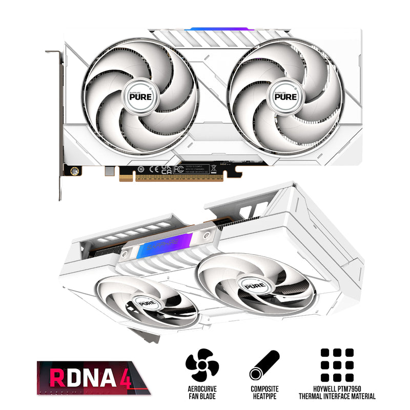 Sapphire Pure AMD Radeon RX 9060 XT Gaming OC 16GB GDDR6 Graphics Card