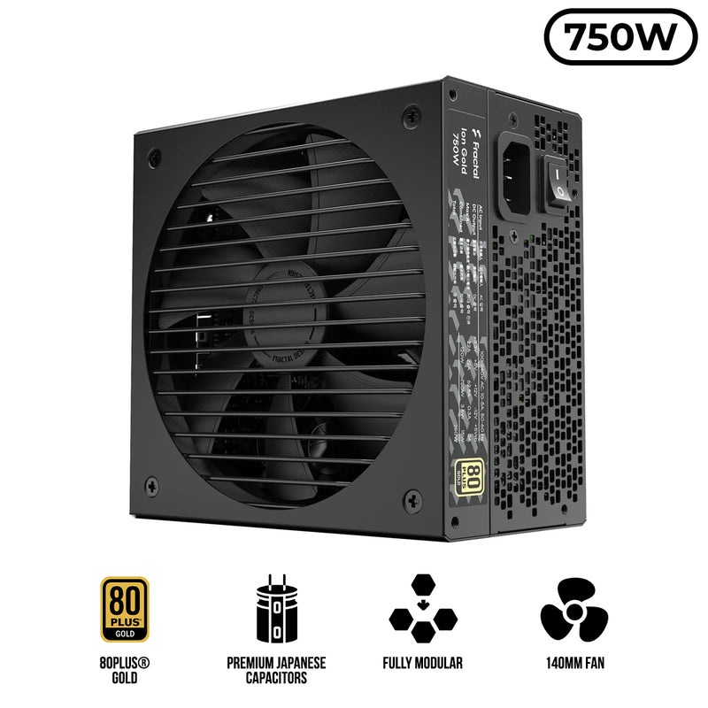 Fractal Design Ion Gold 750W Fully Modular Power Supply (FD-P-IA2G-750)