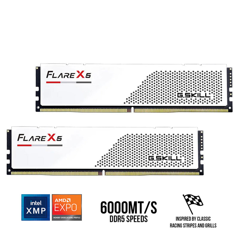 G.Skill Flare X5 32GB (16GBx2) DDR5 6000MT/s CL36-36-36-96 1.35V Intel XMP 3.0 / AMD EXPO Desktop Memory