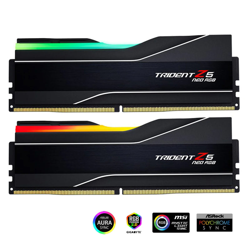 G.Skill trident Z5 Neo RGB 96GB (2x48GB) DDR5 6000 MT/s CL28-36-36-96 1.35V AMD EXPO Desktop Memory (F5-6000J2836F48GX2-TZ5NR)