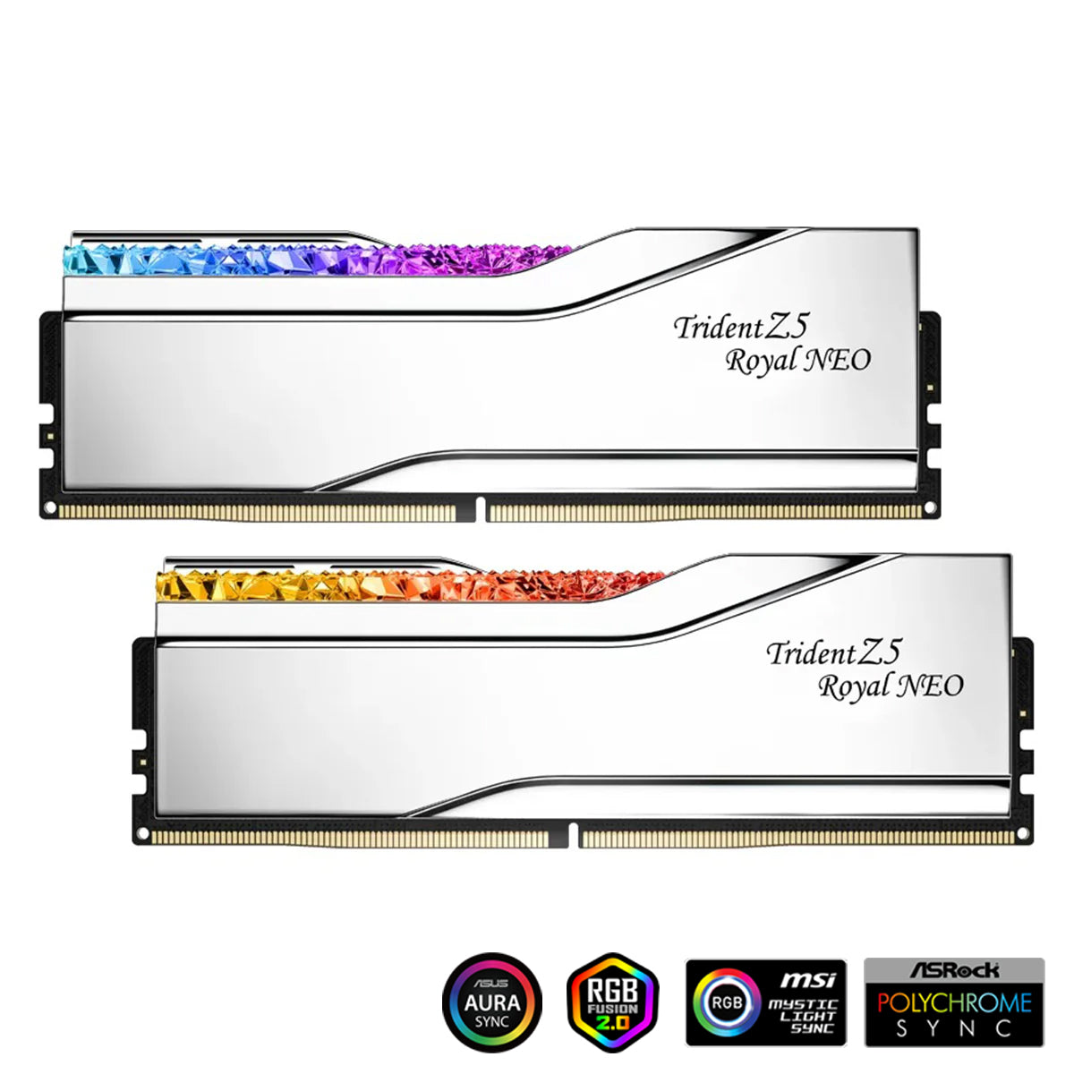 G.Skill Trident Z5 Royal Neo DDR5 48GB (2x24GB) 6000 MT/s CL28-36-36-96 1.35V AMD EXPO Desktop Memory (Silver) (F5-6000J2836F24GX2-TR5NS)