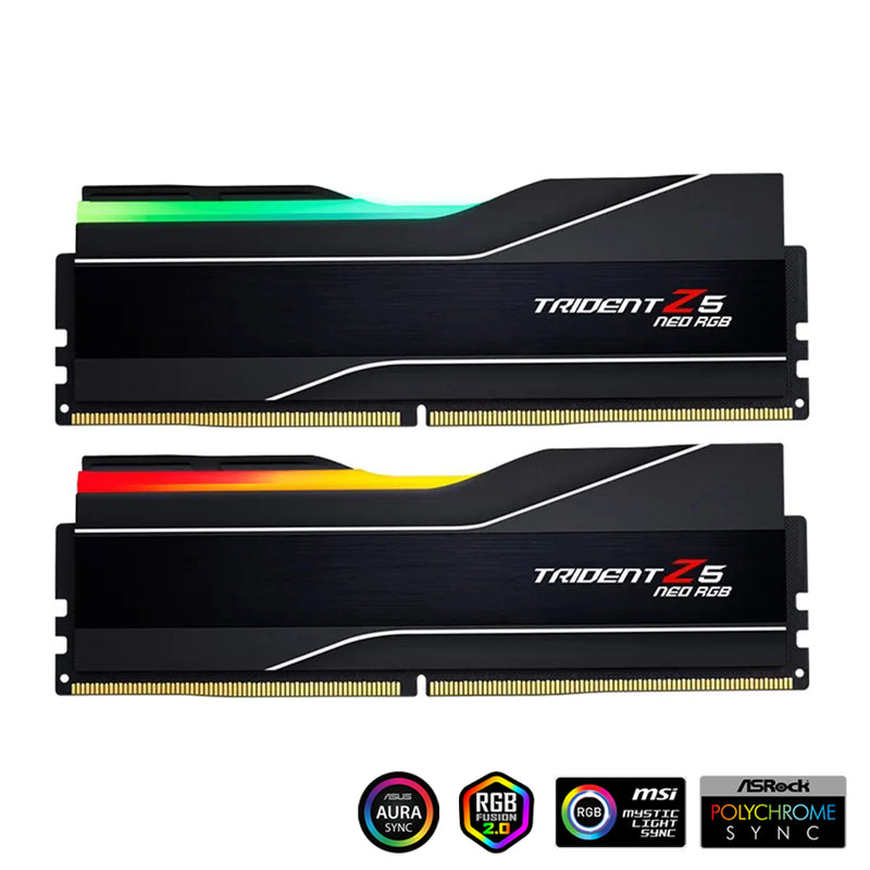 G.Skill Trident Z5 Neo RGB DDR5 48GB (2x24GB) 6000 MT/s CL28-36-36-96 1.35V AMD EXPO Desktop Memory (Matte Black) (F5-6000J2836F24GX2-TZ5NR)