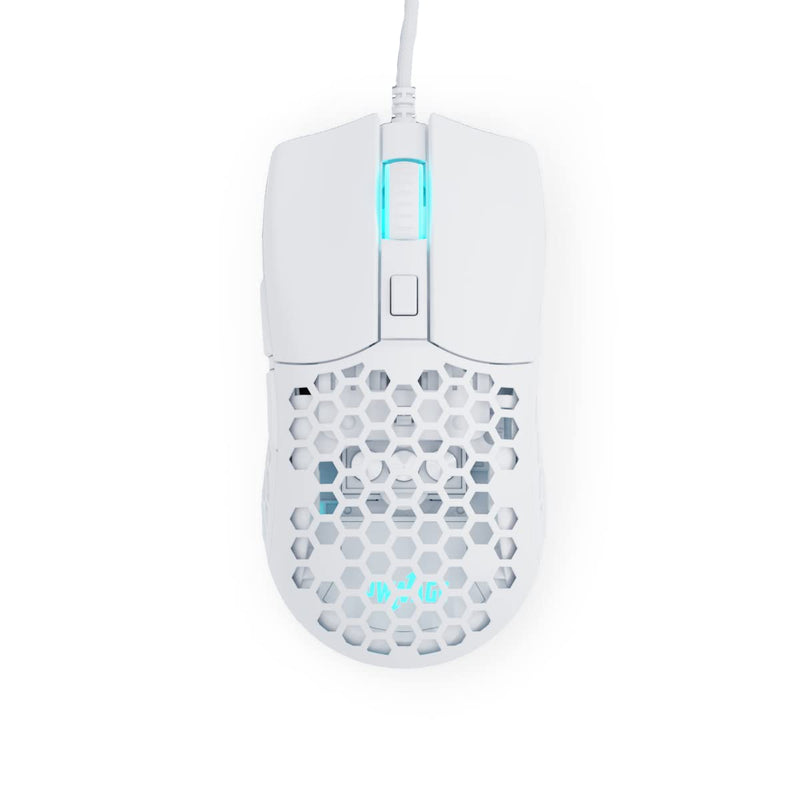 PWNAGE Ultra Custom Symm 2 Wired RGB Gaming Mouse Honeycomb Sides (White) (W-UC-S-2-H-W)