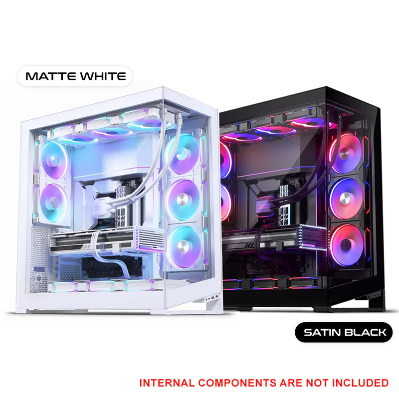 Phanteks NV9 MKII Tempered Glass DRGB Full Tower PC Case (Satin Black, Matte White)