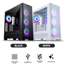 Phanteks Eclipse G400A Tempered Glass Mid-Tower Case (Black, White)