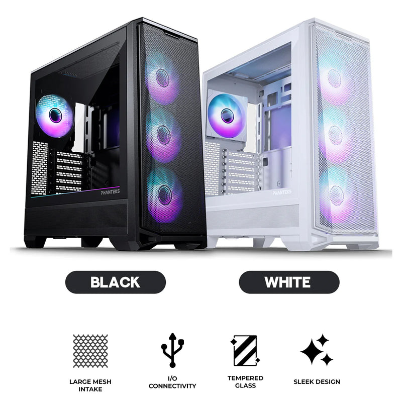 Phanteks Eclipse G400A Tempered Glass Mid-Tower Case (Black, White)