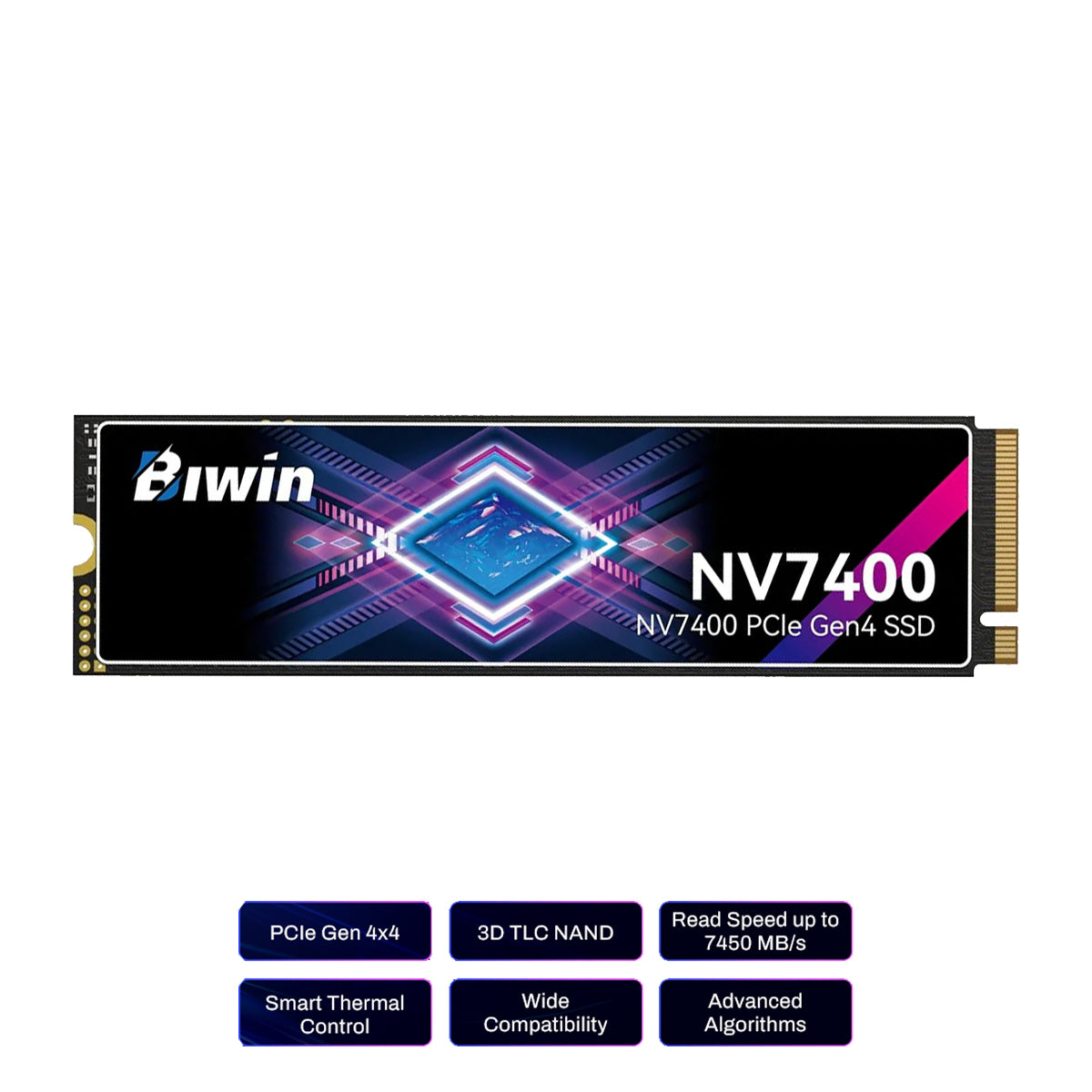 Biwin Opal NV7400 1TB NVMe 2.0 M.2 2280 PCIe Gen4 SSD (BNV740001TB-RGX)