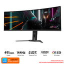 Gigabyte Aorus CO49DQ 49" DQHD (5120x1440) 144Hz 0.03ms GTG OLED Curved Gaming Monitor