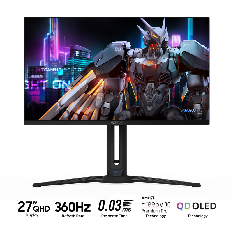 Gigabyte Aorus FO27Q3 27" QHD (2560x1440) 360Hz 0.03ms GTG OLED Tactical Gaming Monitor