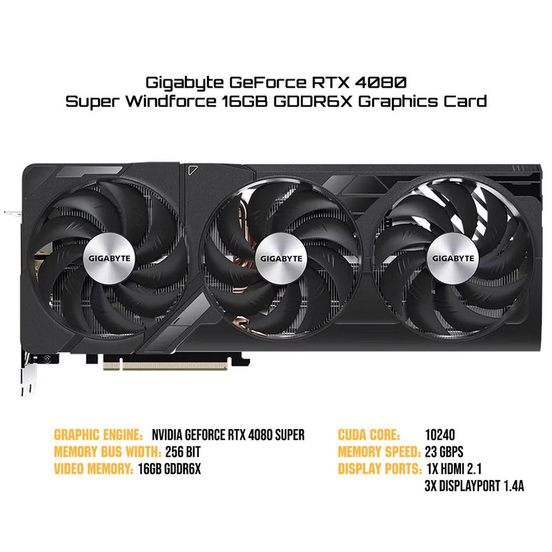 Gigabyte GeForce RTX 4080 Super Windforce 16GB GDDR6X Graphics Card