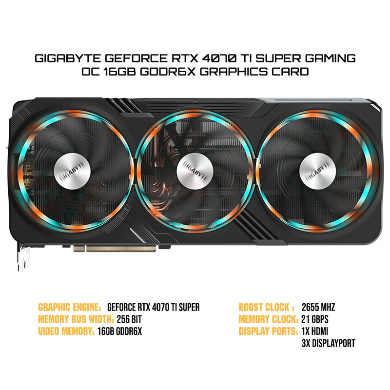 Gigabyte GeForce RTX 4070 TI Super Gaming OC 16GB GDDR6X Graphics Card