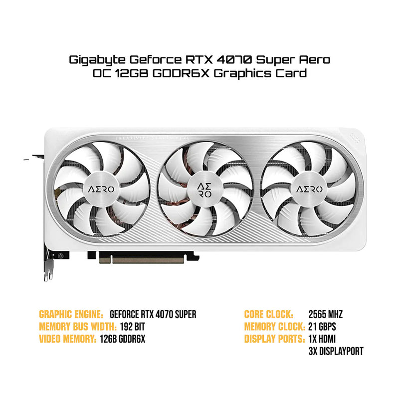 Gigabyte Geforce RTX 4070 Super Aero OC 12GB GDDR6X Graphics Card