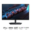 Gigabyte MO27Q2A 27" QHD (2560x1440) 280Hz 0.03ms GTG QD-OLED Gaming Monitor with Tilt/ Height/ Swivel/ Pivot Adjustment