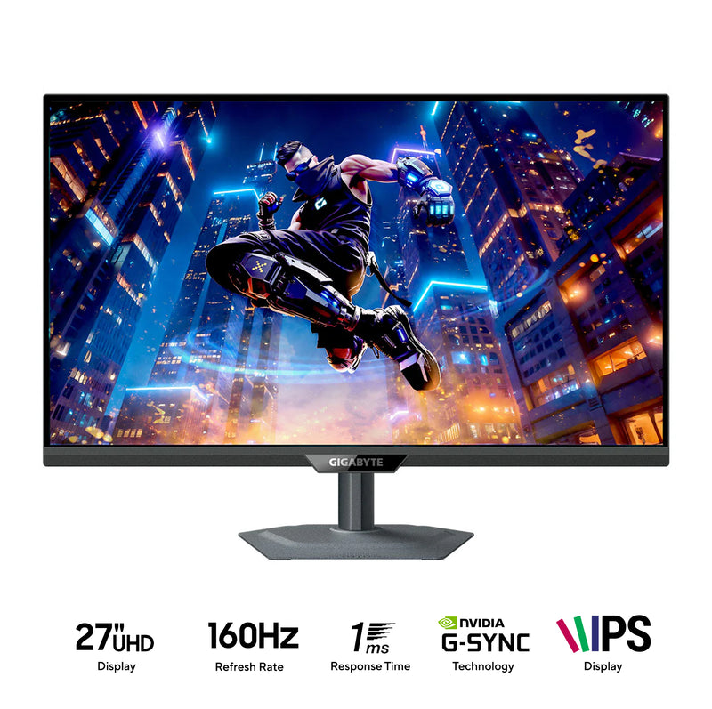 Gigabyte M27UP 27" UHD (3840x2160) 160Hz 1ms GTG SS IPS Gaming Monitor with Tilt, Height, Pivot & Swivel Adjustment
