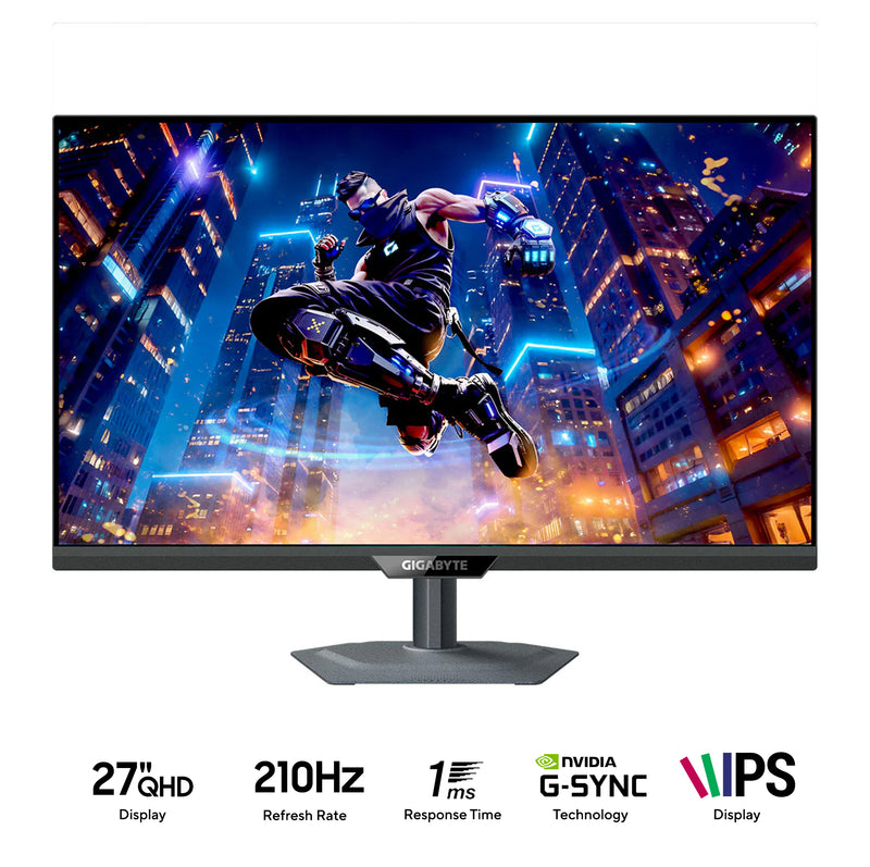 Gigabyte M27Q2 QD 27" QHD (2560x1440) 200Hz/ OC 210Hz 1ms GTG SS IPS Gaming Monitor with Tilt, Height, Pivot & Swivel Adjustment