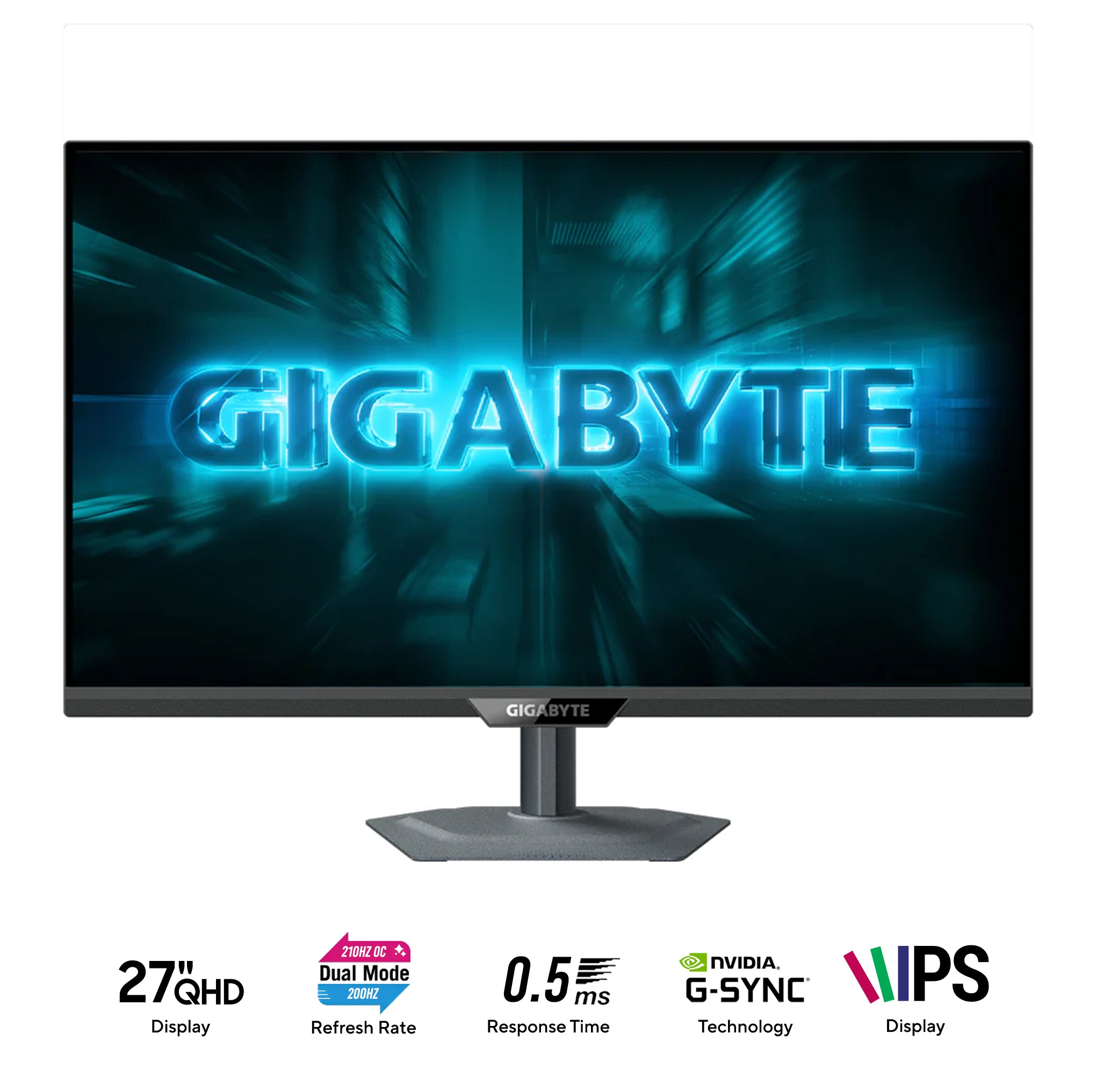 Gigabyte G27Q2 27" QHD (2560x1440) 200Hz/ OC 210Hz 0.5ms GTG SS IPS Gaming Monitor with Tilt, Height, Swivel & Pivot Adjustment